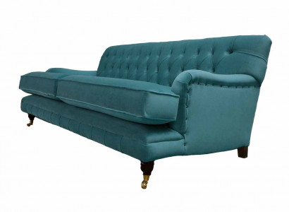 Sofa 3-seater fabric design couch upholstery sofas textile modern Chesterfield 1